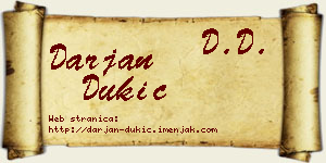 Darjan Dukić vizit kartica